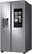 Left. Samsung - OBX 26.7 Cu. Ft. Side-by-Side Refrigerator with 21.5" Touch-Screen Family Hub - stainless steel.