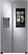 Front. Samsung - OBX 21.5 Cu. Ft. Side-by-Side Counter-Depth Refrigerator with 21.5" Touchscreen Family Hub - Stainless Steel.