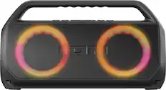 Front. ION Audio - Uber Boom Ultra Water Resistant Bluetooth Stereo Boombox with Lights - Black.