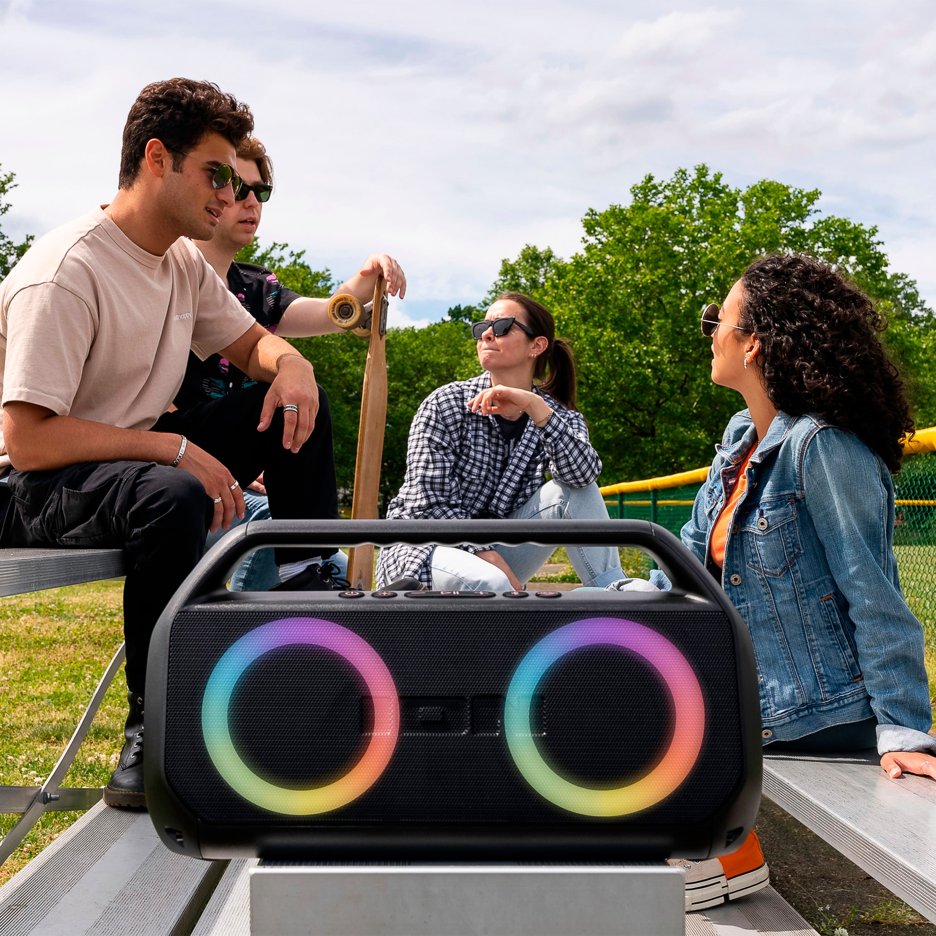 Alt View 11. ION Audio - Uber Boom Ultra Water Resistant Bluetooth Stereo Boombox with Lights - Black.