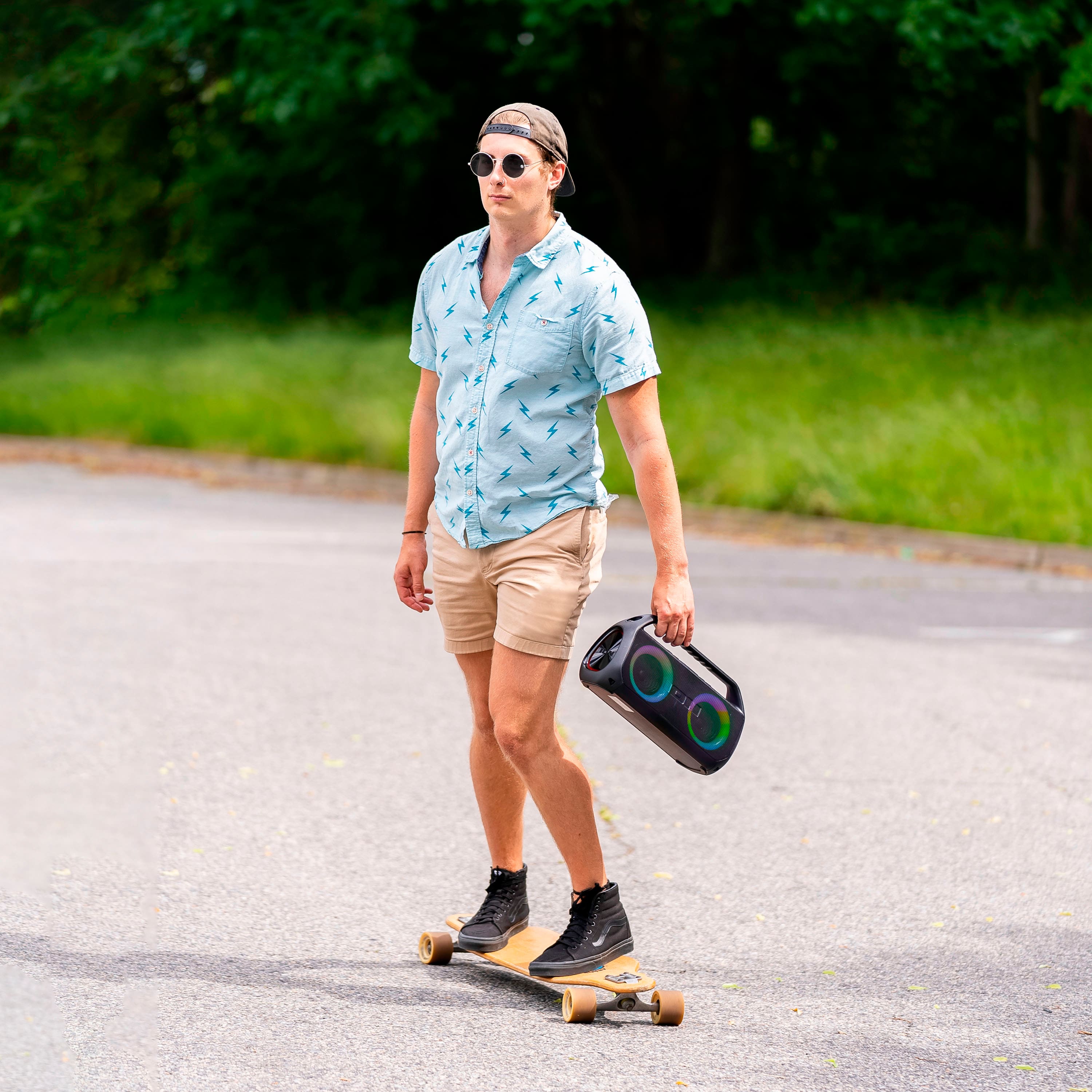 Alt View 14. ION Audio - Uber Boom Ultra Water Resistant Bluetooth Stereo Boombox with Lights - Black.