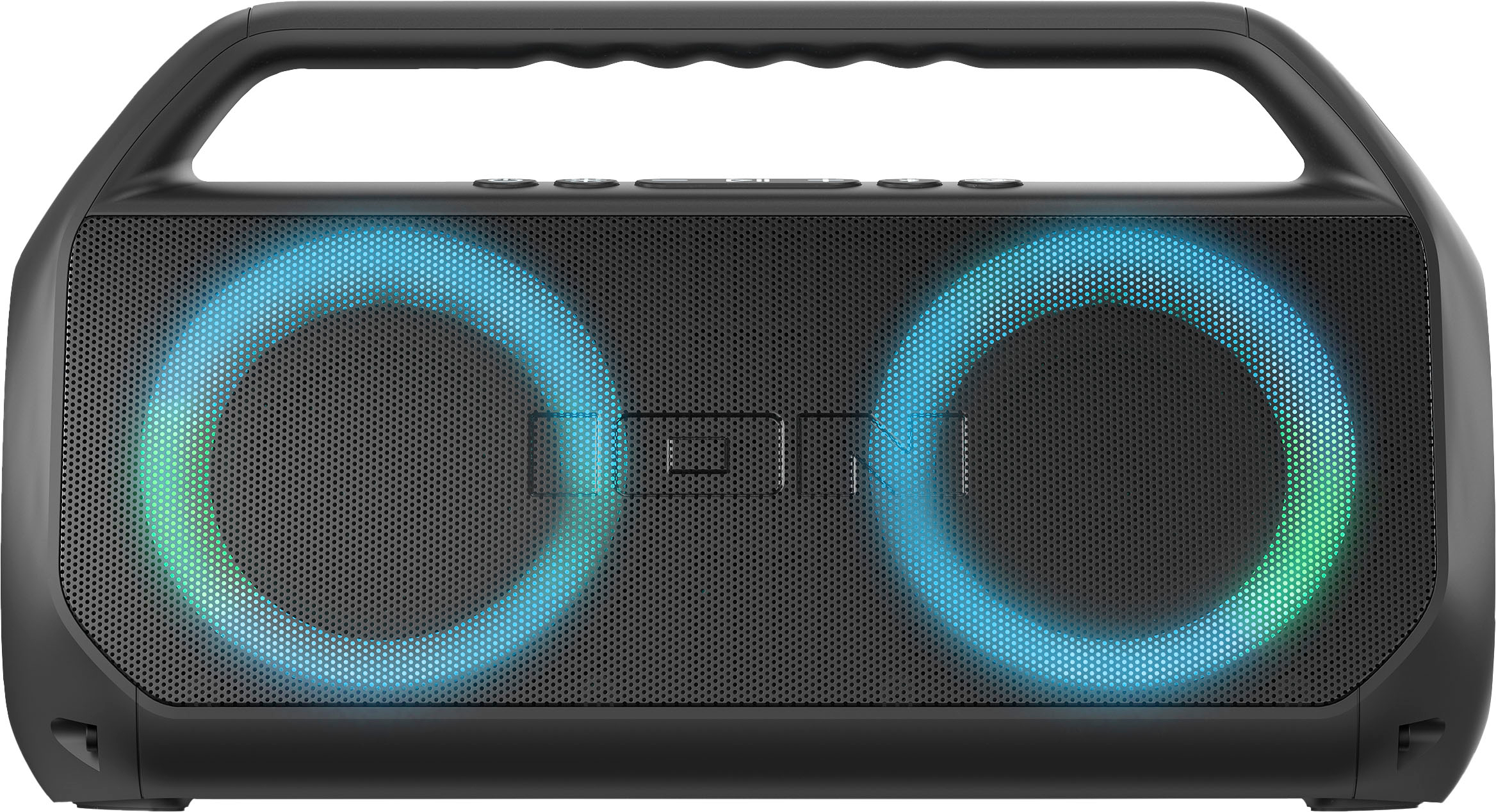 ION Audio Uber Boom Ultra Water Resistant Bluetooth Stereo Boombox with  Lights Black UBERBOOMULTRAXUS - Best Buy