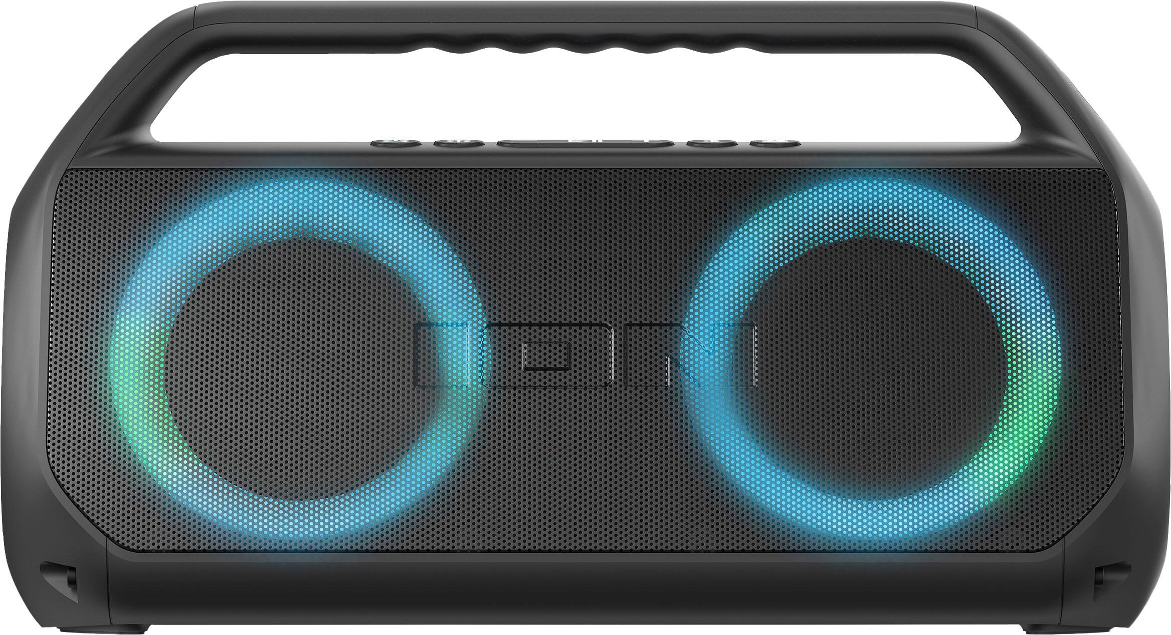 Alt View 15. ION Audio - Uber Boom Ultra Water Resistant Bluetooth Stereo Boombox with Lights - Black.