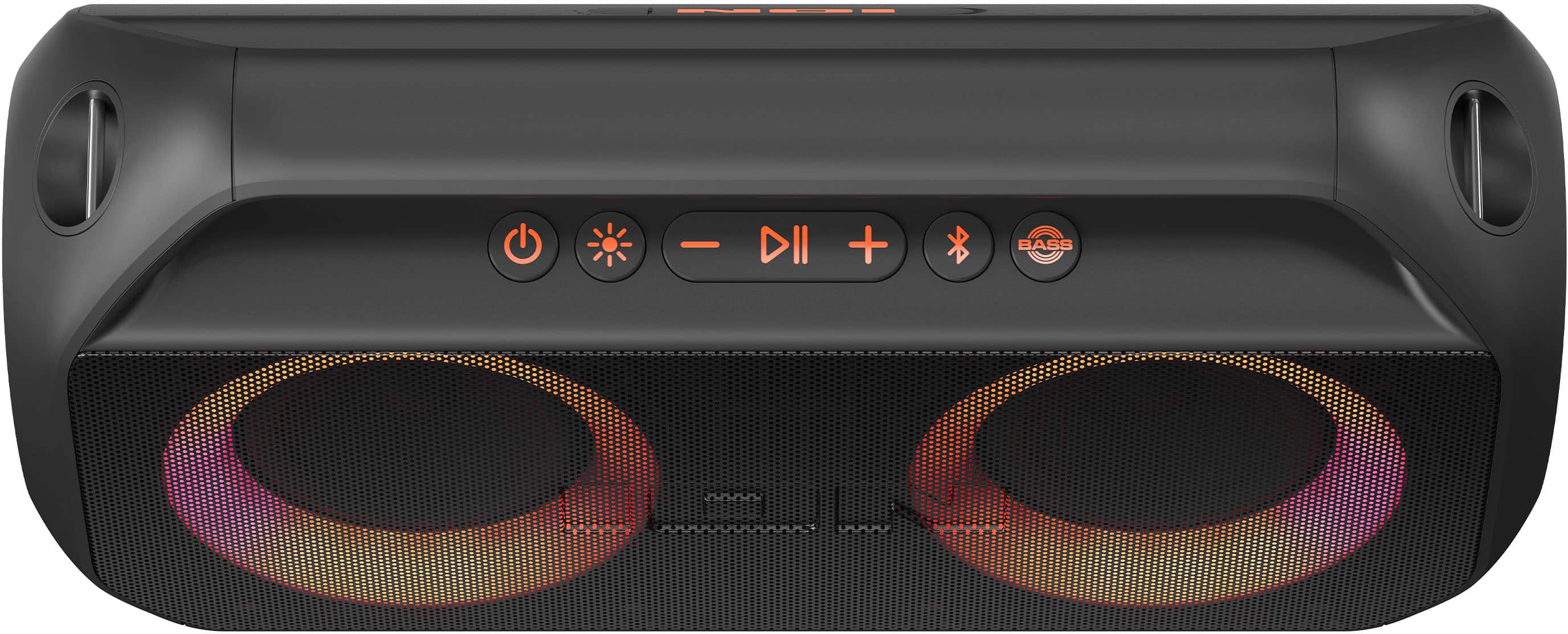 Alt View 1. ION Audio - Uber Boom Ultra Water Resistant Bluetooth Stereo Boombox with Lights - Black.