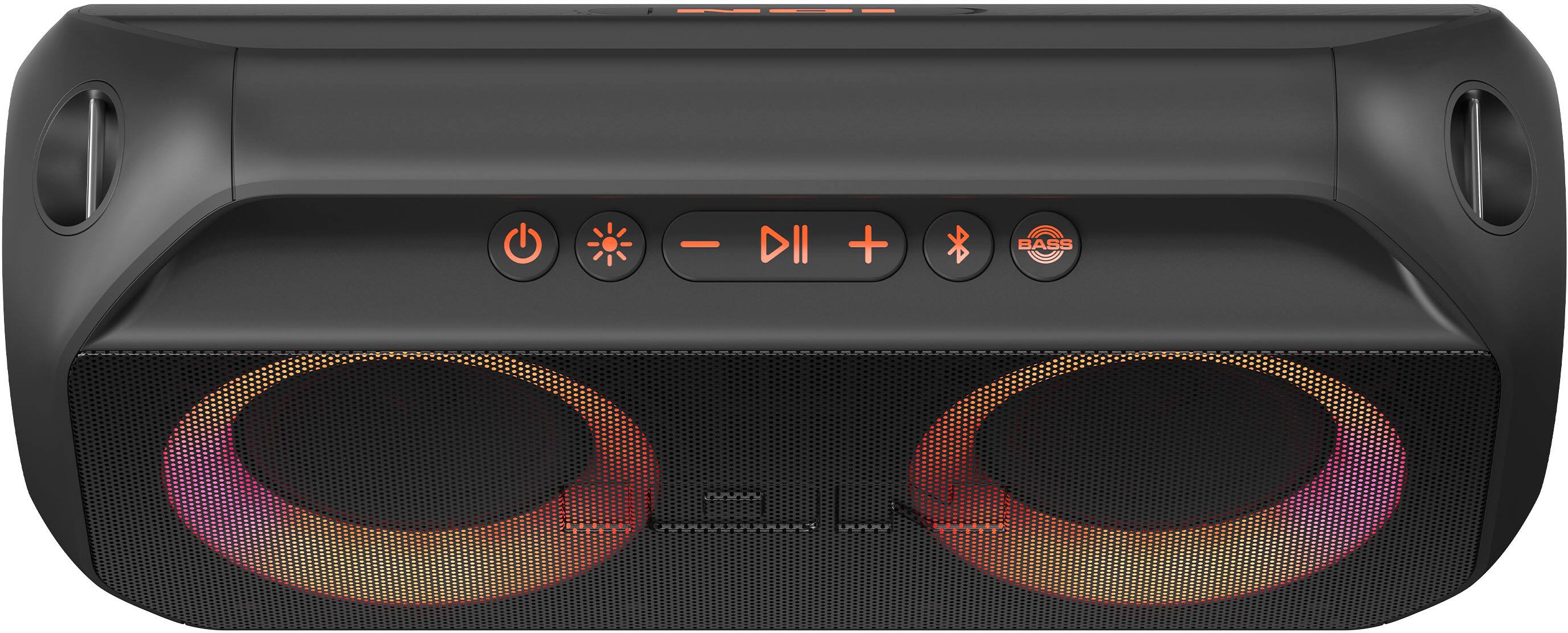 Alt View 1. ION Audio - Uber Boom Ultra Water Resistant Bluetooth Stereo Boombox with Lights - Black.