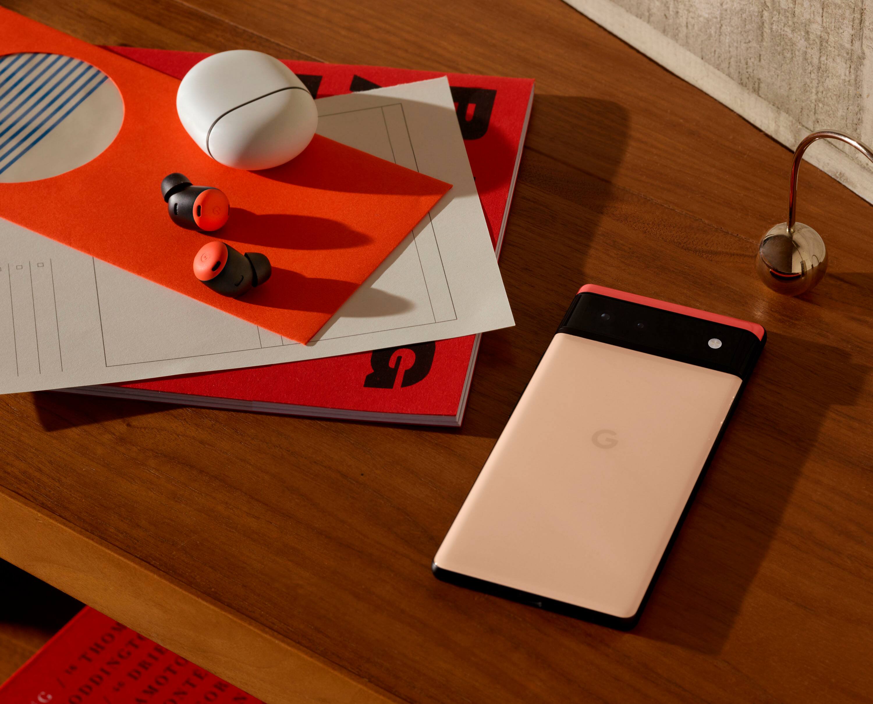 Alt View 19. Google - Pixel Buds Pro True Wireless Noise Cancelling Earbuds - Coral.