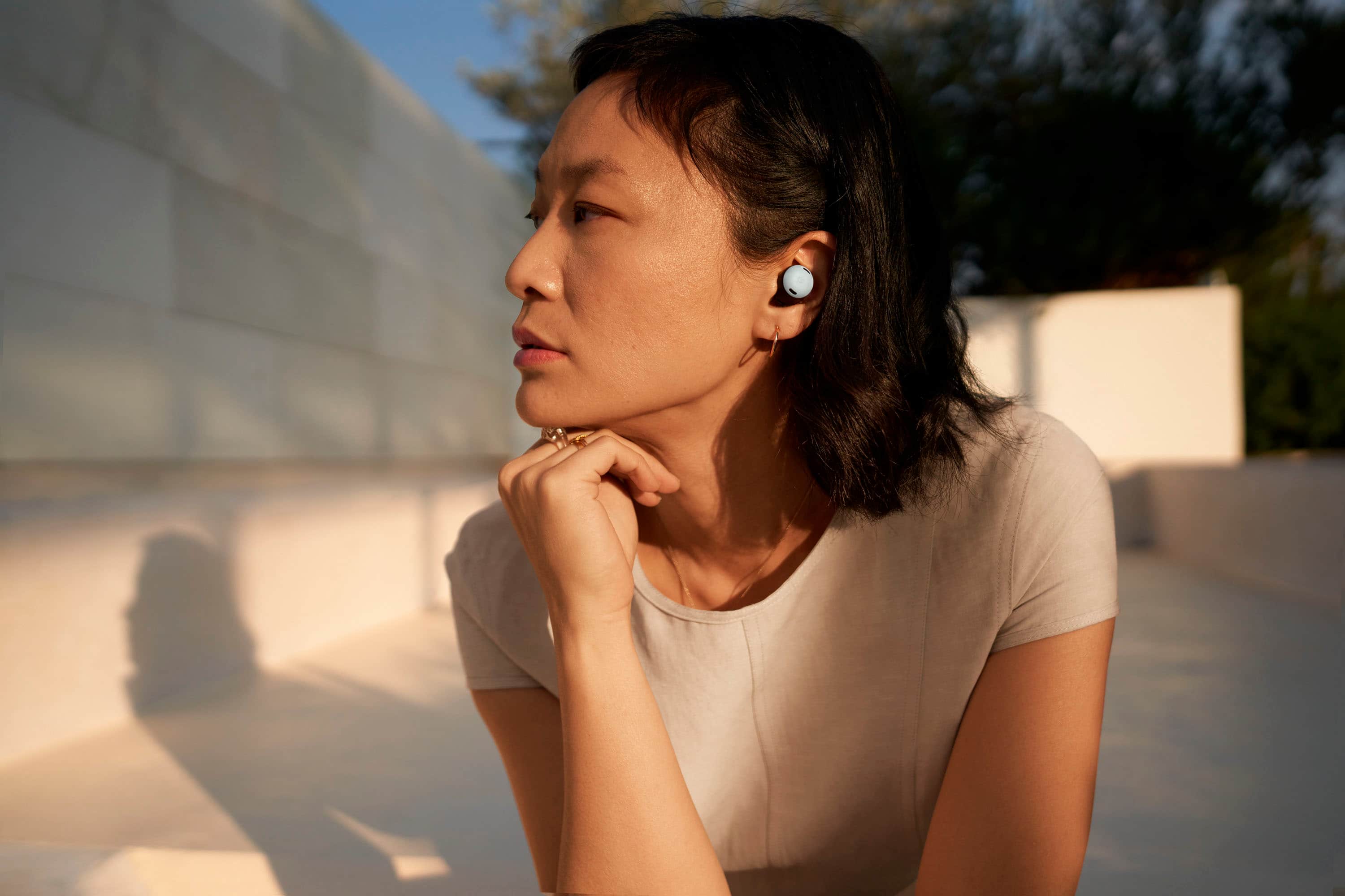 Alt View 17. Google - Pixel Buds Pro True Wireless Noise Cancelling Earbuds - Fog.