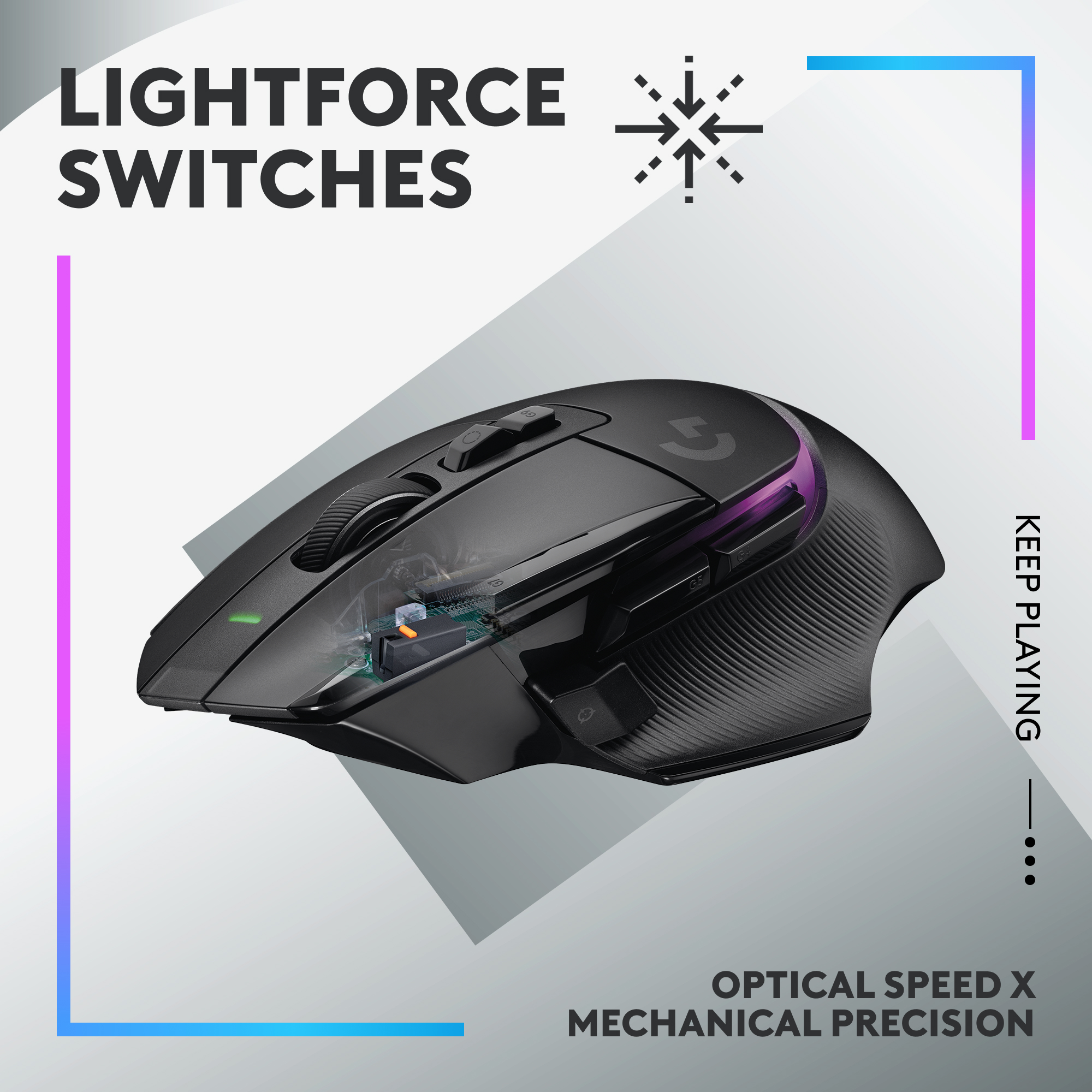 Logitech G502 X PLUS Millenium Falcon Edition Gaming Mouse, LIGHTSPEED  Wireless RGB Gaming Mouse - LIGHTFORCE hybrid switches, LIGHTSYNC RGB, HERO  25K