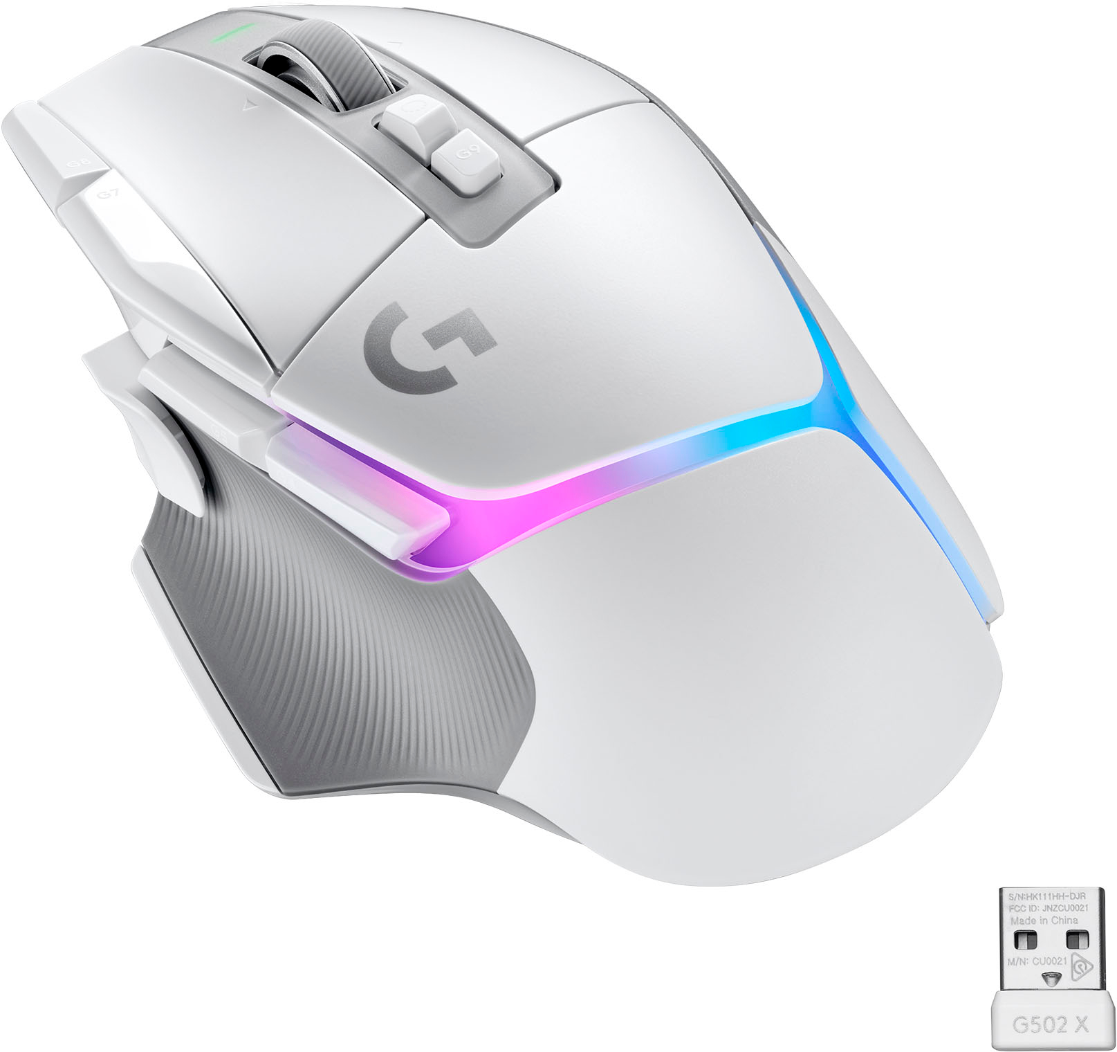 evaluerbare endelse Vidunderlig Logitech G502 X PLUS LIGHTSPEED Wireless Gaming Mouse with HERO 25K Sensor  White 910-006169 - Best Buy