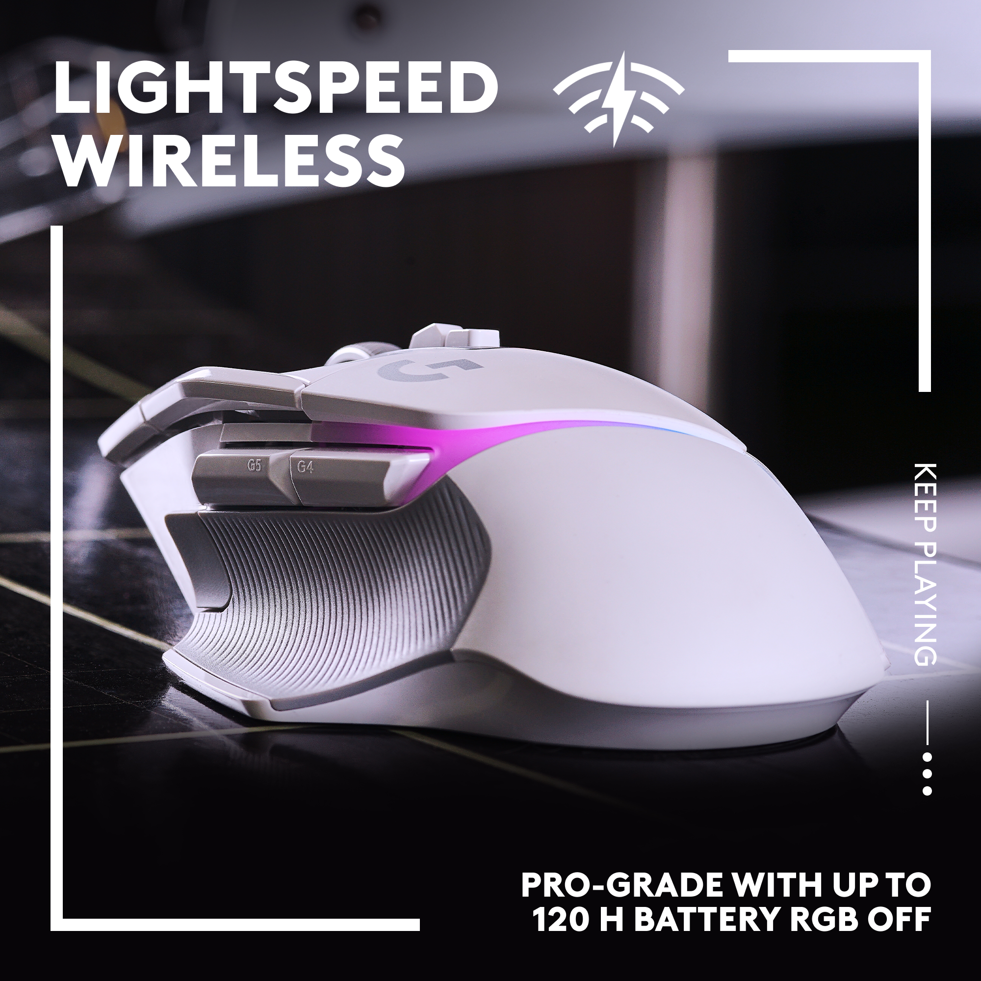 Logitech G G502 X LIGHTSPEED Wireless Gaming Mouse - White - Micro Center