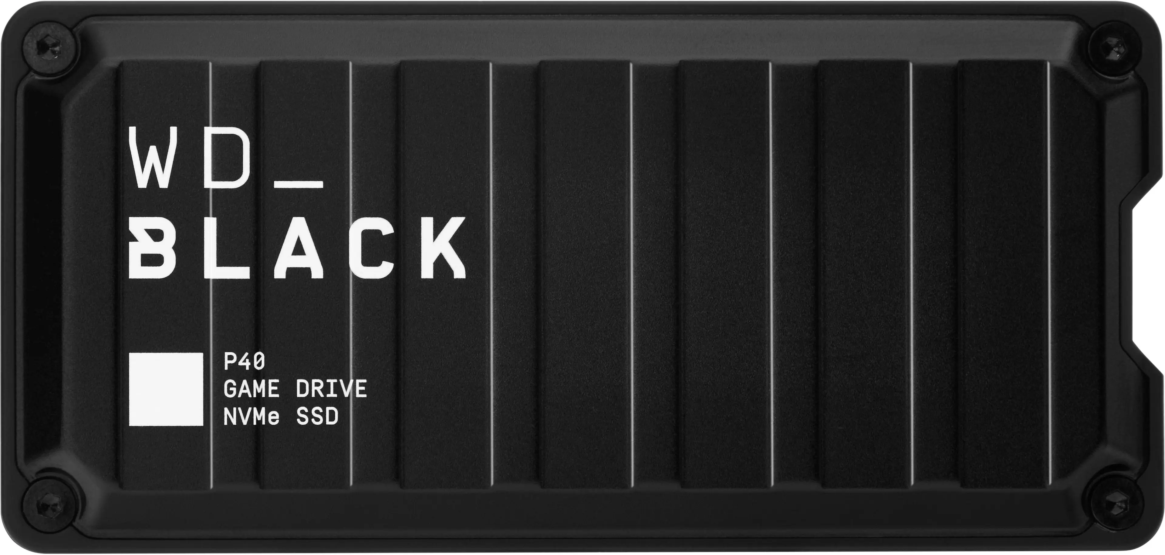 Front. WD - BLACK P40 Game Drive for PC, PS4, PS5 and Xbox 1TB External USB 3.2 Gen 2x2 Portable SSD - Black.