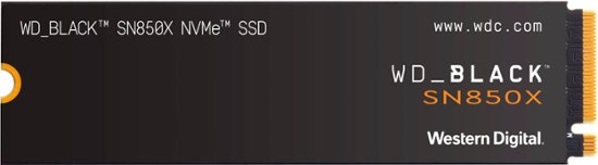 Front. WD - BLACK SN850X 2TB Internal SSD PCIe Gen 4 x4 NVMe - Black.