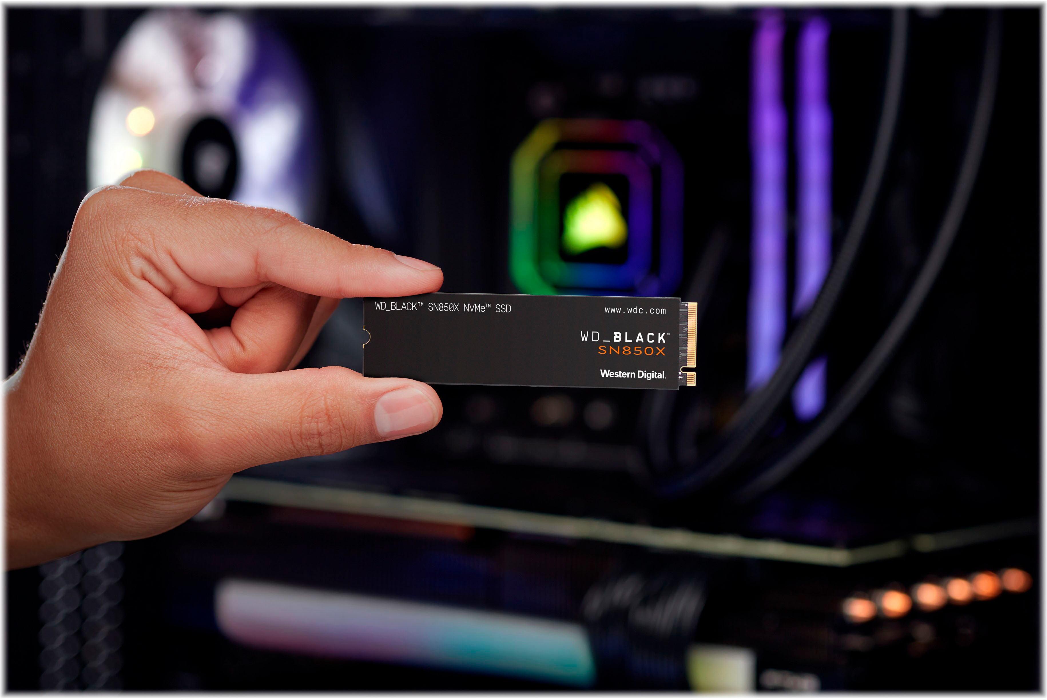 SSD NVMe M.2 2280 PCIe Gen4 WD_BLACK SN850X - 2 To, avec dissipateur  thermique –
