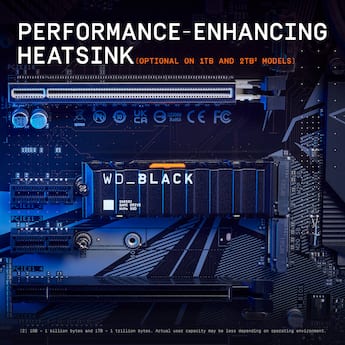 WD BLACK SN850X 2TB Internal SSD PCIe Gen 4 x4 NVMe with Heatsink WD BLACK SN850X 2TB Internal SSD PCIe Gen 4 x4 NVMe with Heatsink