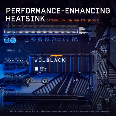 WD BLACK SN850X 2TB Internal SSD PCIe Gen 4 x4 NVMe with Heatsink WD BLACK SN850X 2TB Internal SSD PCIe Gen 4 x4 NVMe with Heatsink