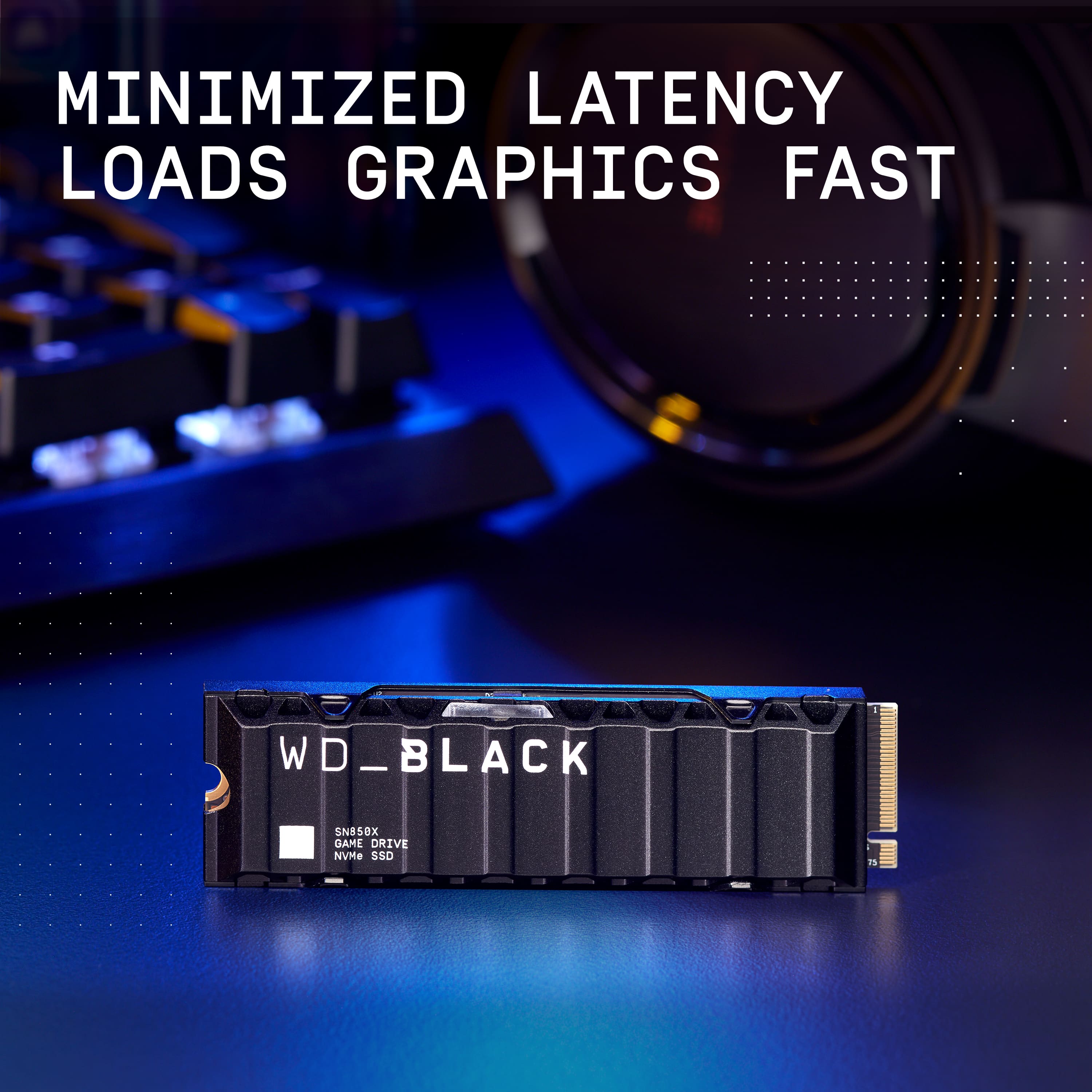 MINIMIZED LATENCY LOADS GRAPHICS FAST WD_BLACK SN858X GAME ORIVE NvMe SSD
