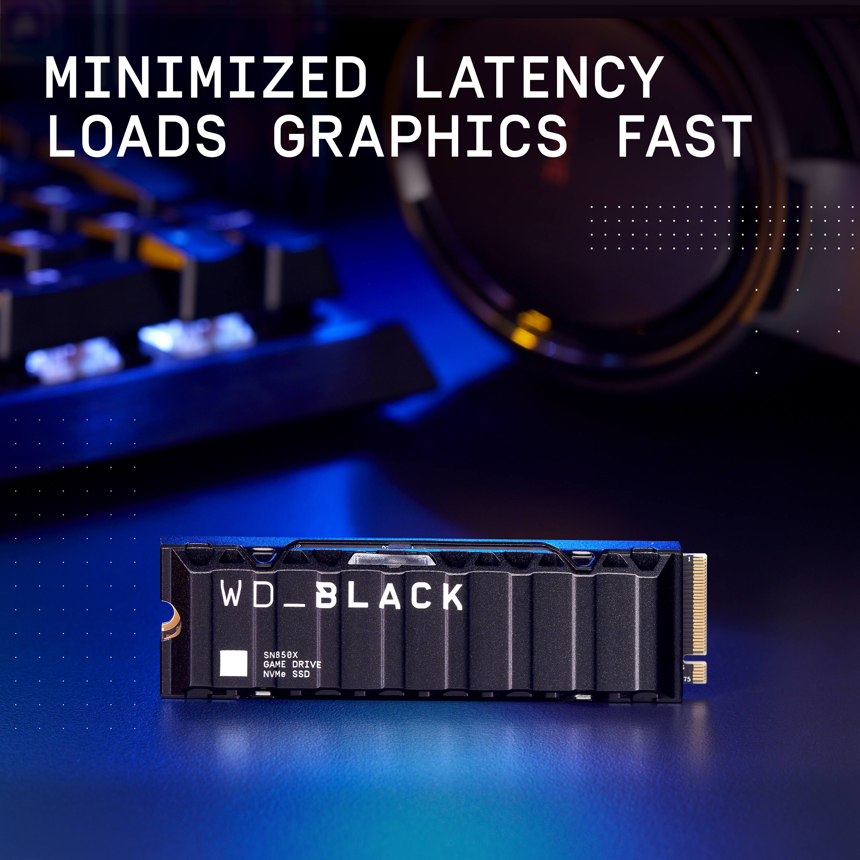 MINIMIZED LATENCY LOADS GRAPHICS FAST WD_BLACK SN858X GAME ORIVE NvMe SSD