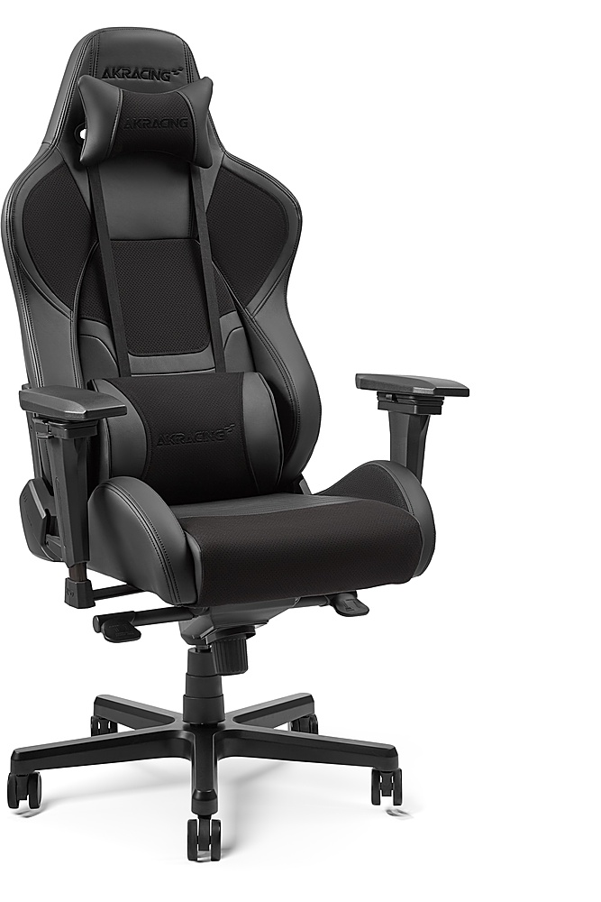 Left View: AKRacing - Masters Series Premium Softouch Gaming Chair - Black