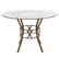 Alt View 11. Alamont Home - Carlisle 45'' Round Glass Dining Table with Crescent Style Metal Frame - Clear Top/Matte Gold Frame.