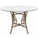 Alt View 11. Alamont Home - Princeton 45'' Round Glass Dining Table with Curl Accent Matte Metal Frame - Clear Top/Matte Gold Frame.