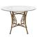 Alt View 11. Alamont Home - Princeton 42'' Round Glass Dining Table with Curl Accent Matte Metal Frame - Clear Top/Matte Gold Frame.