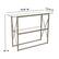 Alt View 14. Alamont Home - Mar Vista Collection Glass Console Table with Criss Cross Matte Frame - Clear/Matte Gold.