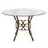 Alt View 11. Alamont Home - Carlisle 48'' Round Glass Dining Table with Crescent Style Metal Frame - Clear Top/Matte Gold Frame.