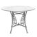Alt View 11. Alamont Home - Princeton 42'' Round Glass Dining Table with Curl Accent Matte Metal Frame - Clear Top/Silver Frame.