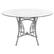 Alt View 11. Alamont Home - Princeton 48'' Round Glass Dining Table with Curl Accent Matte Metal Frame - Clear Top/Silver Frame.