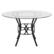 Alt View 11. Alamont Home - Carlisle 48'' Round Glass Dining Table with Crescent Style Metal Frame - Clear Top/Black Frame.