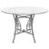 Alt View 11. Alamont Home - Princeton 45'' Round Glass Dining Table with Curl Accent Matte Metal Frame - Clear Top/Silver Frame.