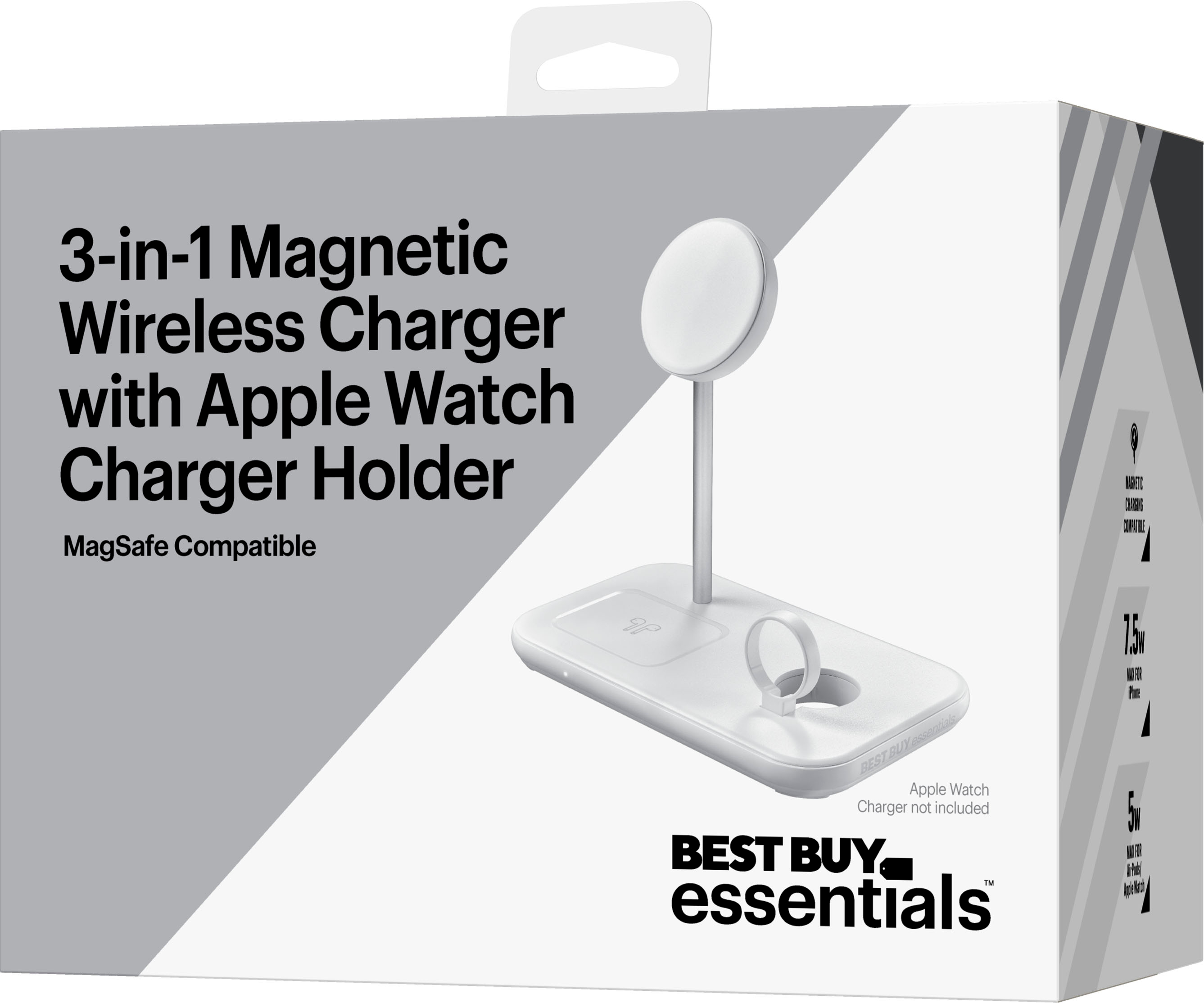 Best Buy essentials™ Foldable Stand for Apple MagSafe Charger White  BE-MCS2W23 - Best Buy