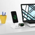 Alt View Zoom 13. Best Buy essentials™ - 3-in-1 7.5W Magnetic Wireless Charger with Apple Watch Charger Holder for iPhone + Apple Watch + AirPods - White.