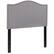 Front. Alamont Home - Lexington Arched Upholstered Headboard with Accent Nail Trim - Light Gray.
