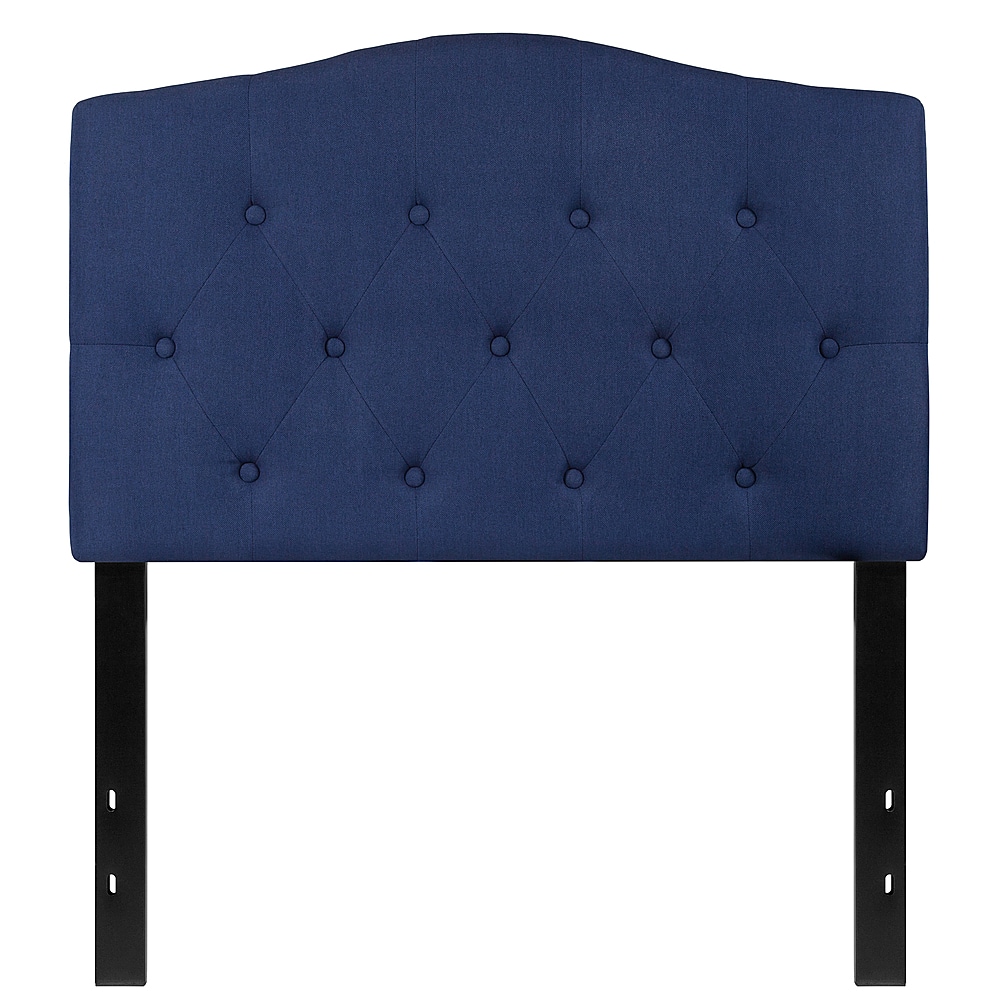 Alamont Home Cambridge Arched Button Tufted Upholstered Headboard Navy