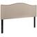 Front. Alamont Home - Lexington Arched Upholstered Headboard with Accent Nail Trim - Beige.