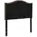 Front. Alamont Home - Lexington Arched Upholstered Headboard with Accent Nail Trim - Black.