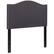 Front. Alamont Home - Lexington Arched Upholstered Headboard with Accent Nail Trim - Dark Gray.