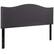 Front. Alamont Home - Lexington Arched Upholstered Headboard with Accent Nail Trim - Dark Gray.