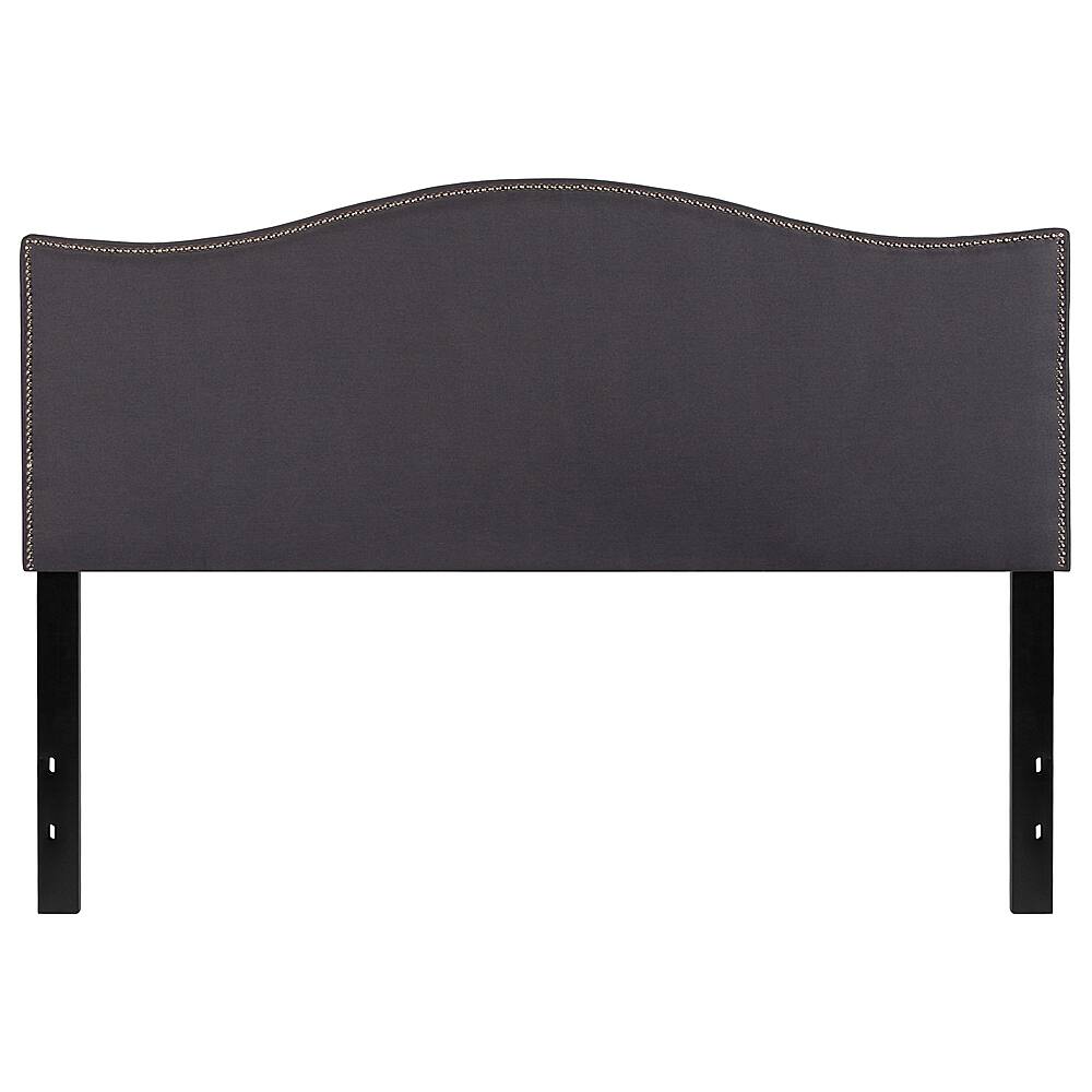 Alt View 12. Alamont Home - Lexington Arched Upholstered Headboard with Accent Nail Trim - Dark Gray.