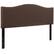Front. Alamont Home - Lexington Arched Upholstered Headboard with Accent Nail Trim - Dark Brown.