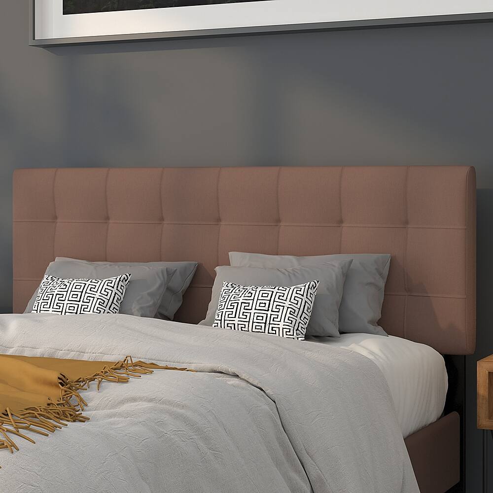 Alamont Home Bedford Quilted Tufted Upholstered Headboard Camel ALA