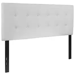 Alamont Home - Lennox Button Tufted Upholstered Headboard - White