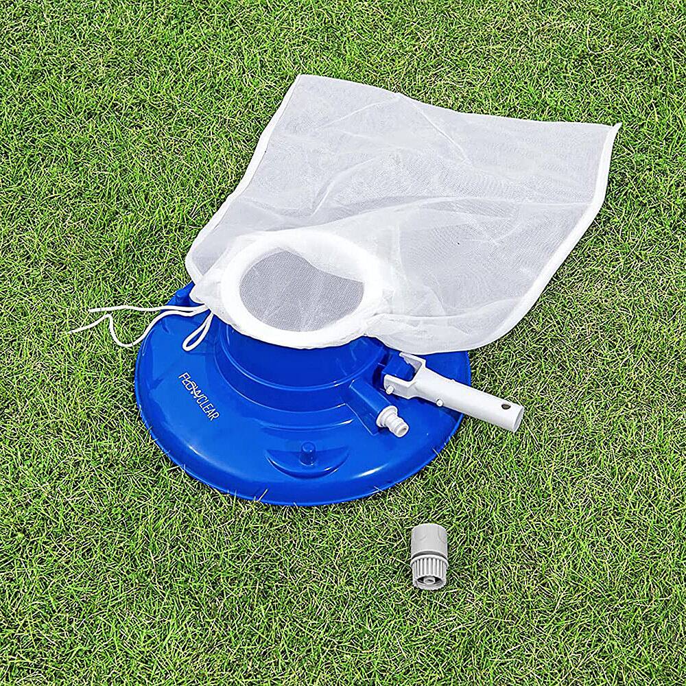 Alt View 1. Bestway - Flowclear High Power AquaSuction Pool and Leaf Vacuum with Bag - Blue.