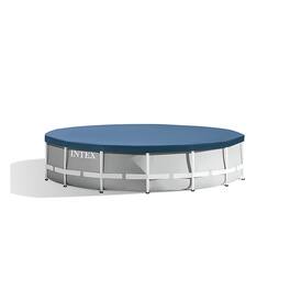 Intex - 15 Foot Round Above Ground Swimming Pool Cover - Gray