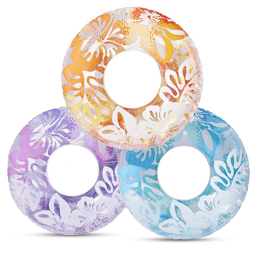 Alt View 15. Intex - Colorful Transparent 36 Inch Inflatable Swimming Pool Single Ring Float - Multicolor.