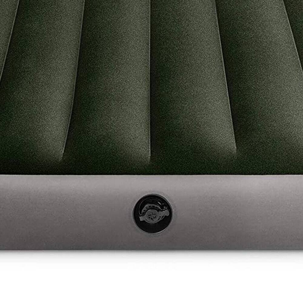 Alt View 11. Intex - Standard Dura Beam Downy Air Mattress Bed with Built In Pump Queen - Gray.