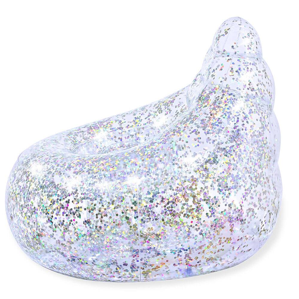 Left View: Bestway - Glitter Dream Indoor Outdoor Inflatable Glitter Infused Chair