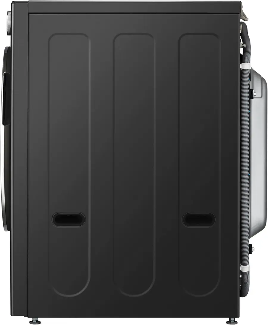 Alt View 34. LG - 5.0 Cu. Ft. High-Efficiency Stackable Smart Front Load Washer with Steam and TurboWash 360 - Black Steel.