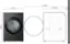 Left. LG - 7.4 Cu. Ft. Stackable Smart Electric Dryer with TurboSteam - Black Steel.